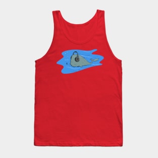 Whale listening to music Tank Top